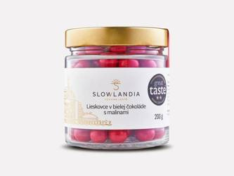 Orzechy laskowe w białej czekoladzie z malinami 200g SLOWLANDIA